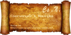 Cservenyák Nauzika névjegykártya